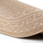 Luna Beige – Luxe Ronde Buiten Vloerkleed voor Binnen en Buiten