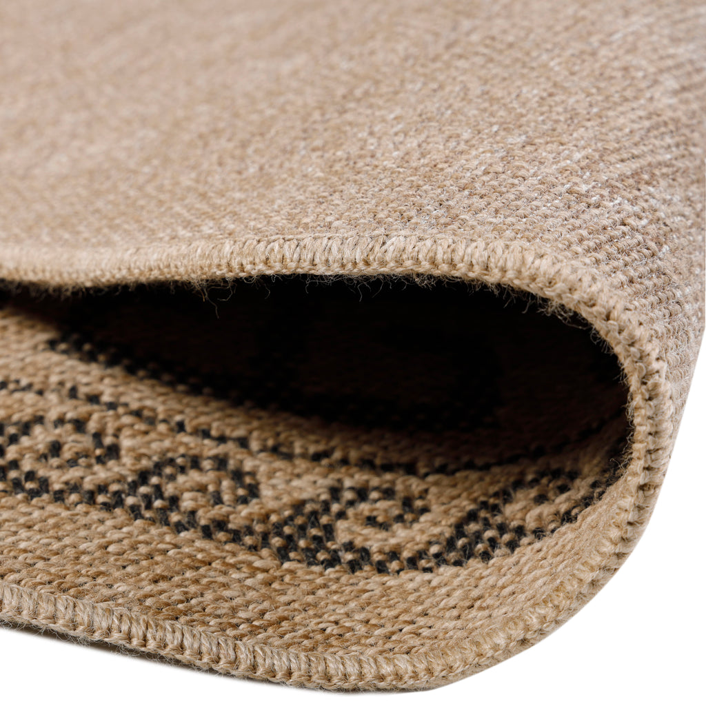 Luna Zwart – Luxe Ronde Buiten Vloerkleed voor Binnen en Buiten