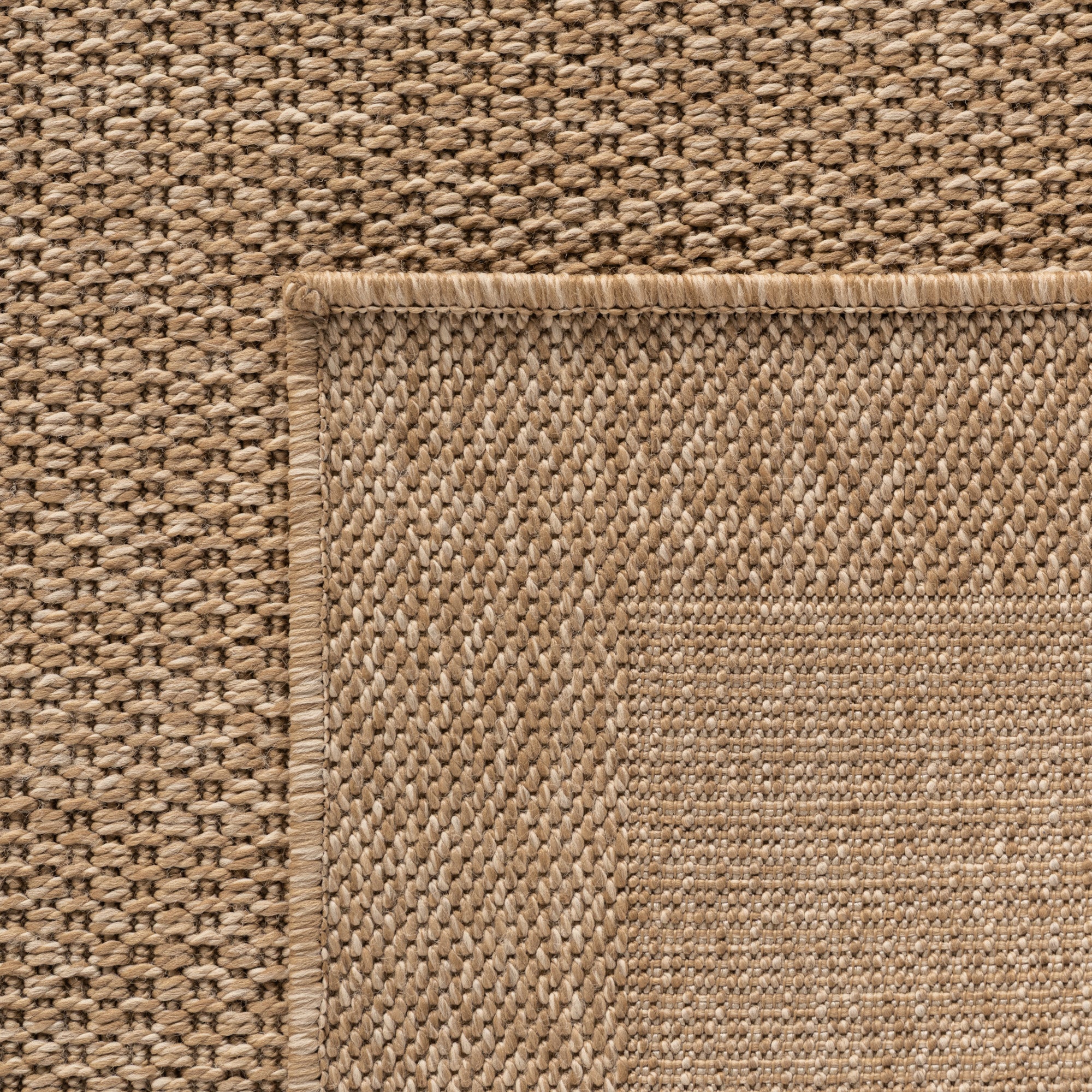 Sorrento Beige Uni – Luxe Crossgeweven Buiten- en Binnenvloerkleed