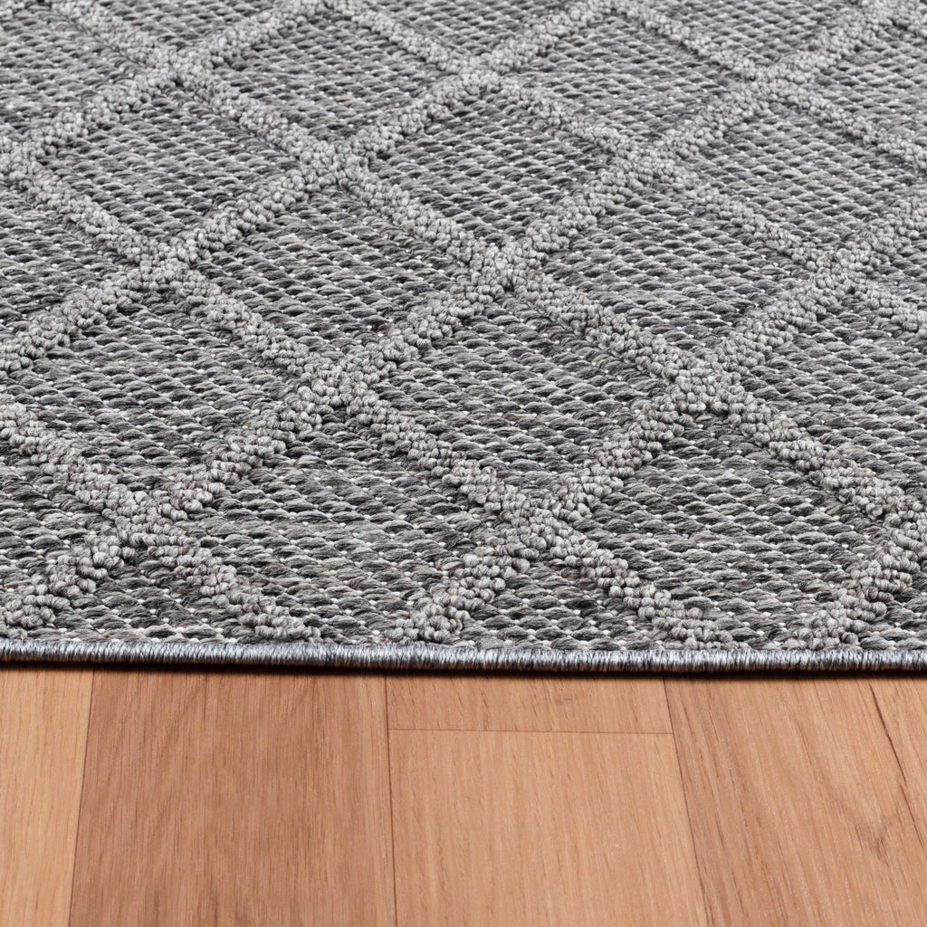 New Amsterdam Grijs – Luxe Buiten- en Terrasvloerkleed voor Binnen en Buiten