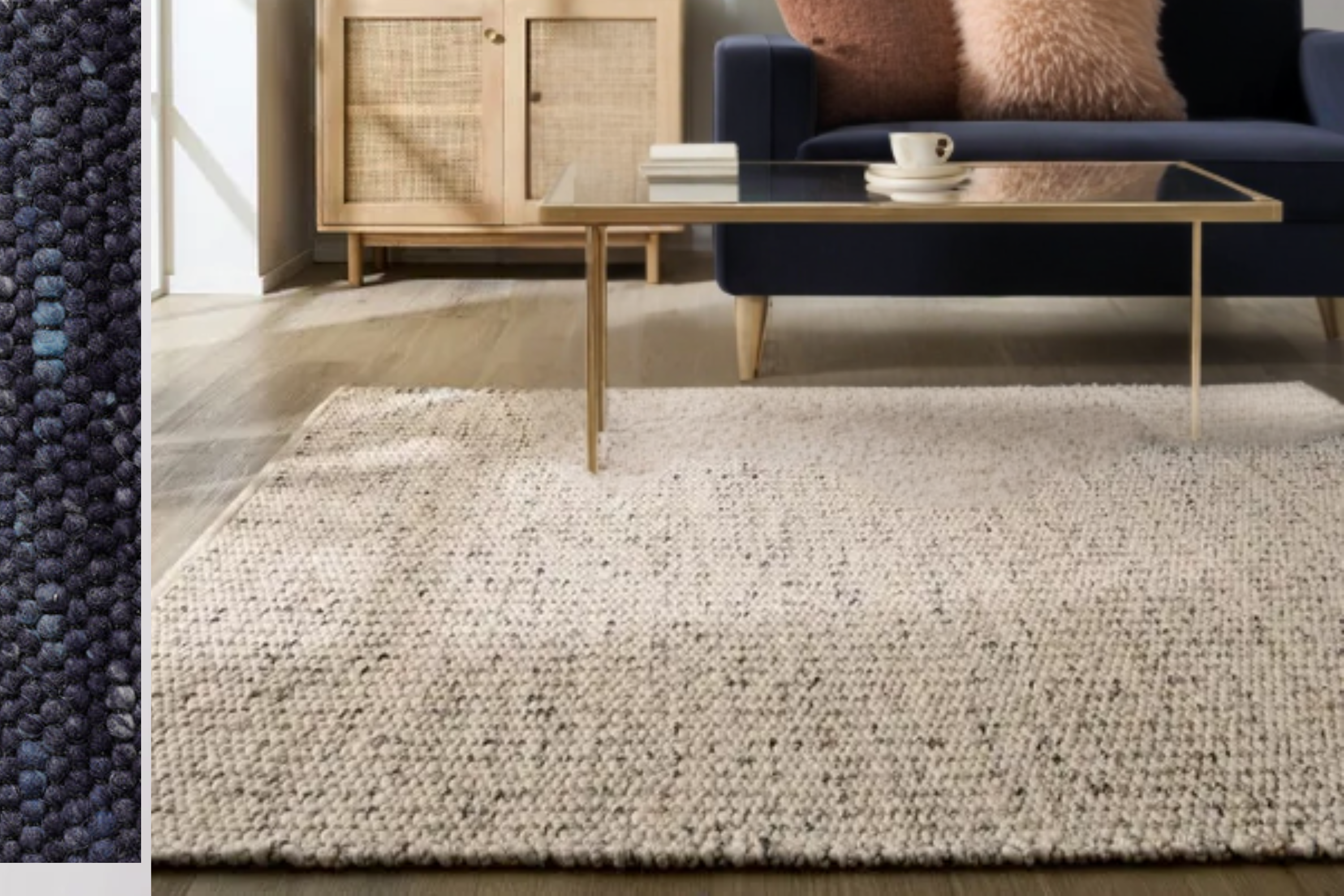 Rbow Donkerblauw – vloerkleed van 100% wol