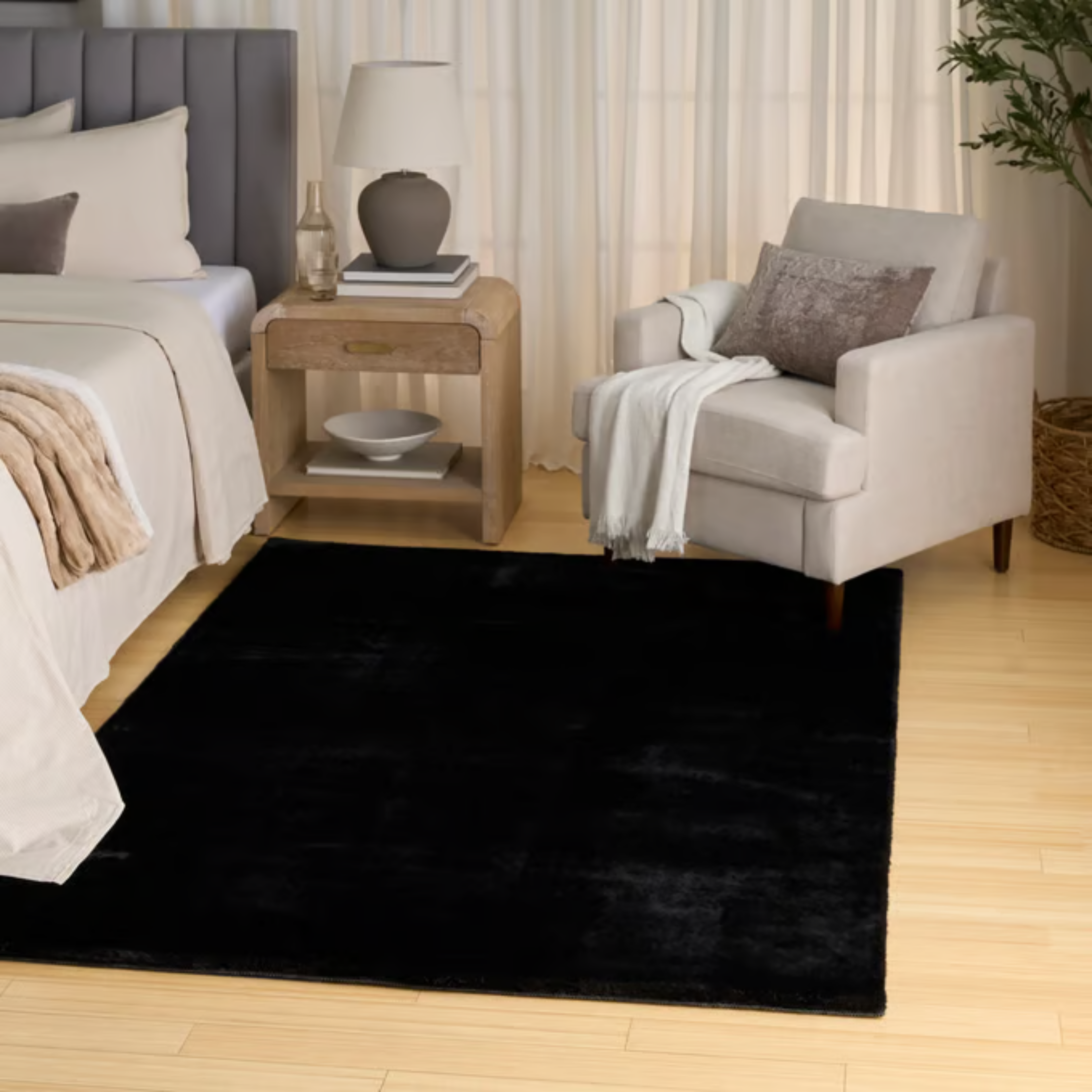 Softcare Laagpolig Vloerkleed Antraciet – wasbaar, stijlvol en comfortabel