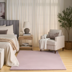 Vellyn Poeder Pink – hoogpolig velvet vloerkleed in zachte pasteltint