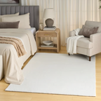 Vellyn Wit – hoogpolig velvet vloerkleed in heldere tint