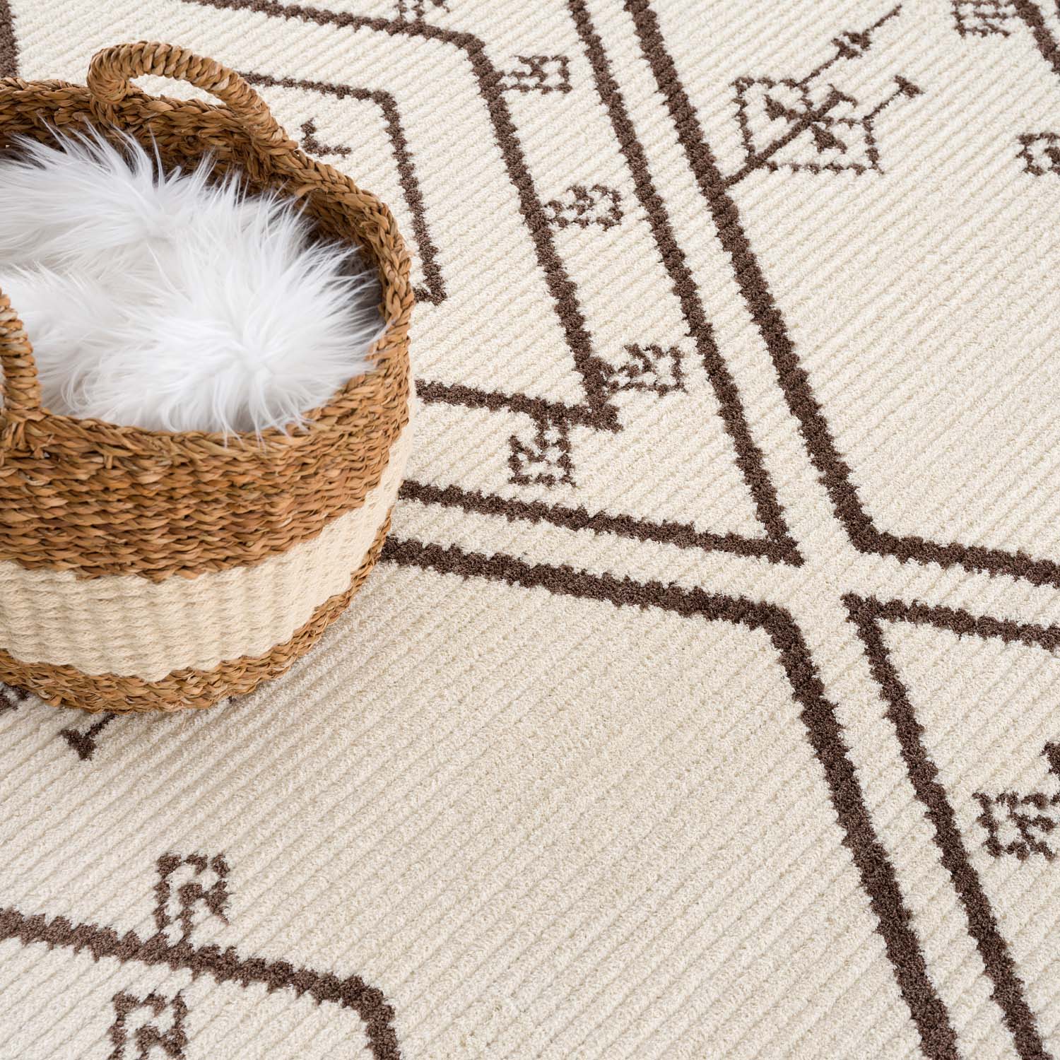 Eclecti Beige – zacht boho vloerkleed in neutrale tint
