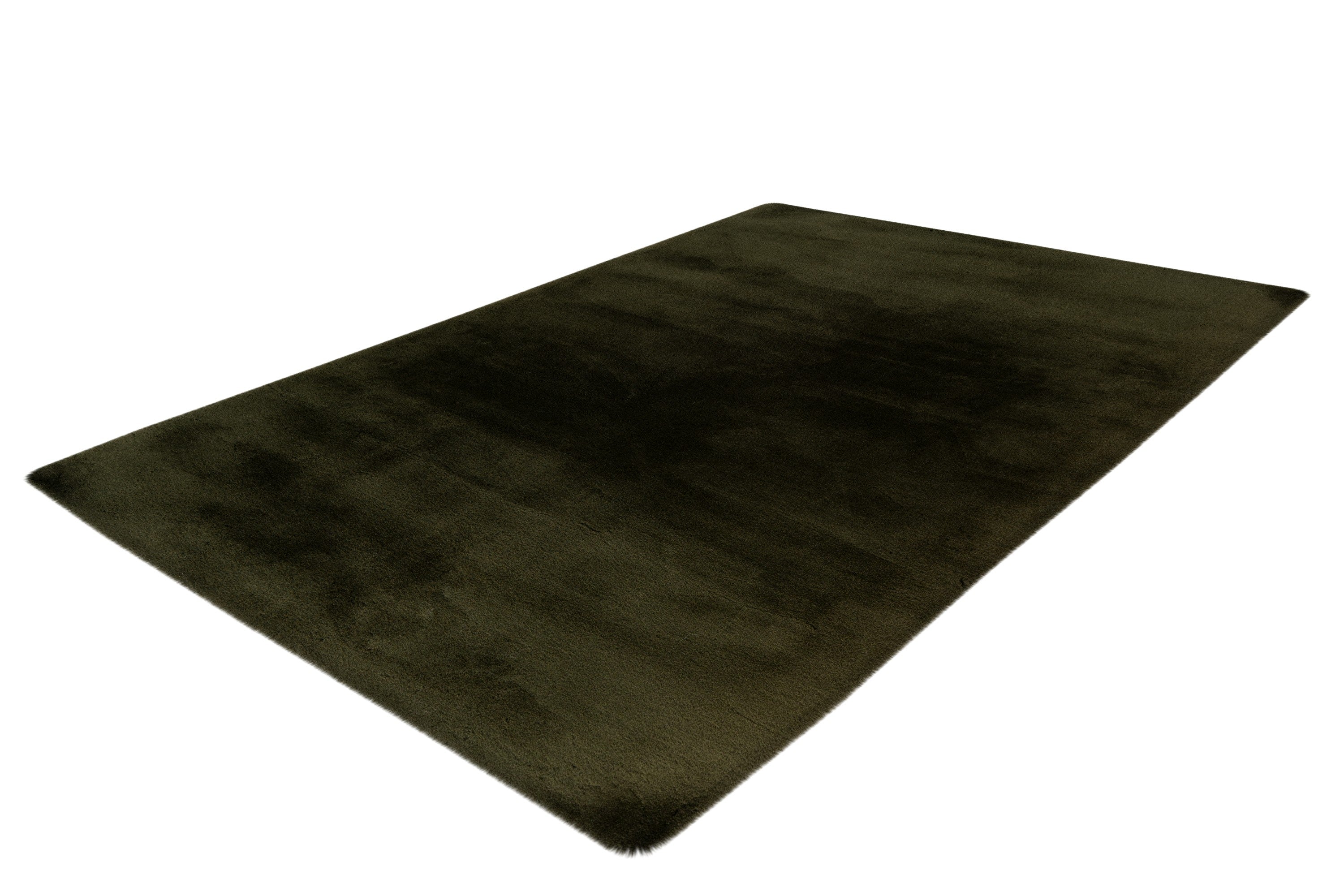 Bovenaanzicht van het vloerkleed in frisse saliegroene tint met een speels organisch design