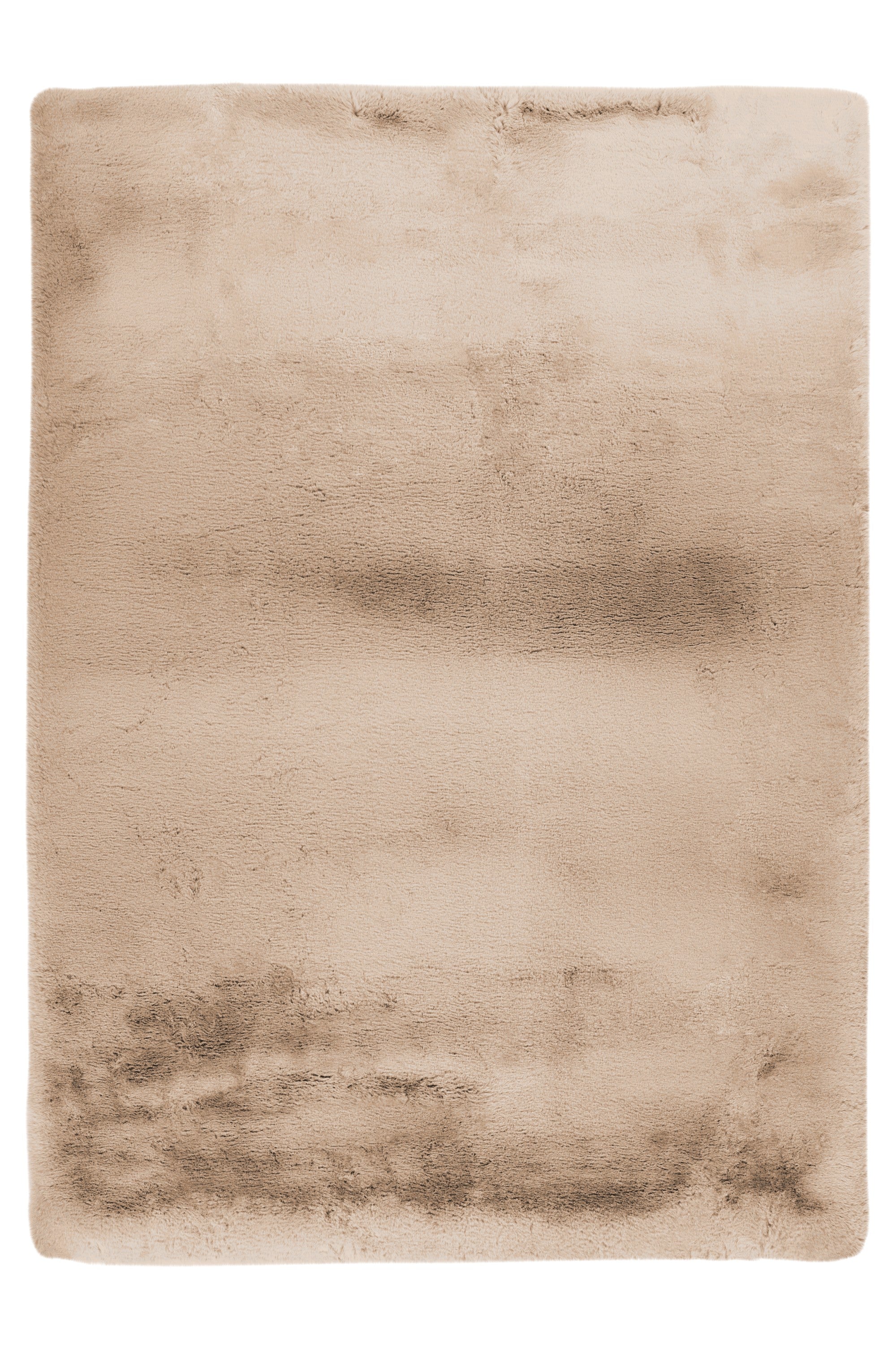 Eternelle vloerkleed in warme beige tint mooi uitgespreid met zachte structuur