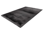 Bovenaanzicht van het rechthoekige vloerkleed in rijke charcoal kleur