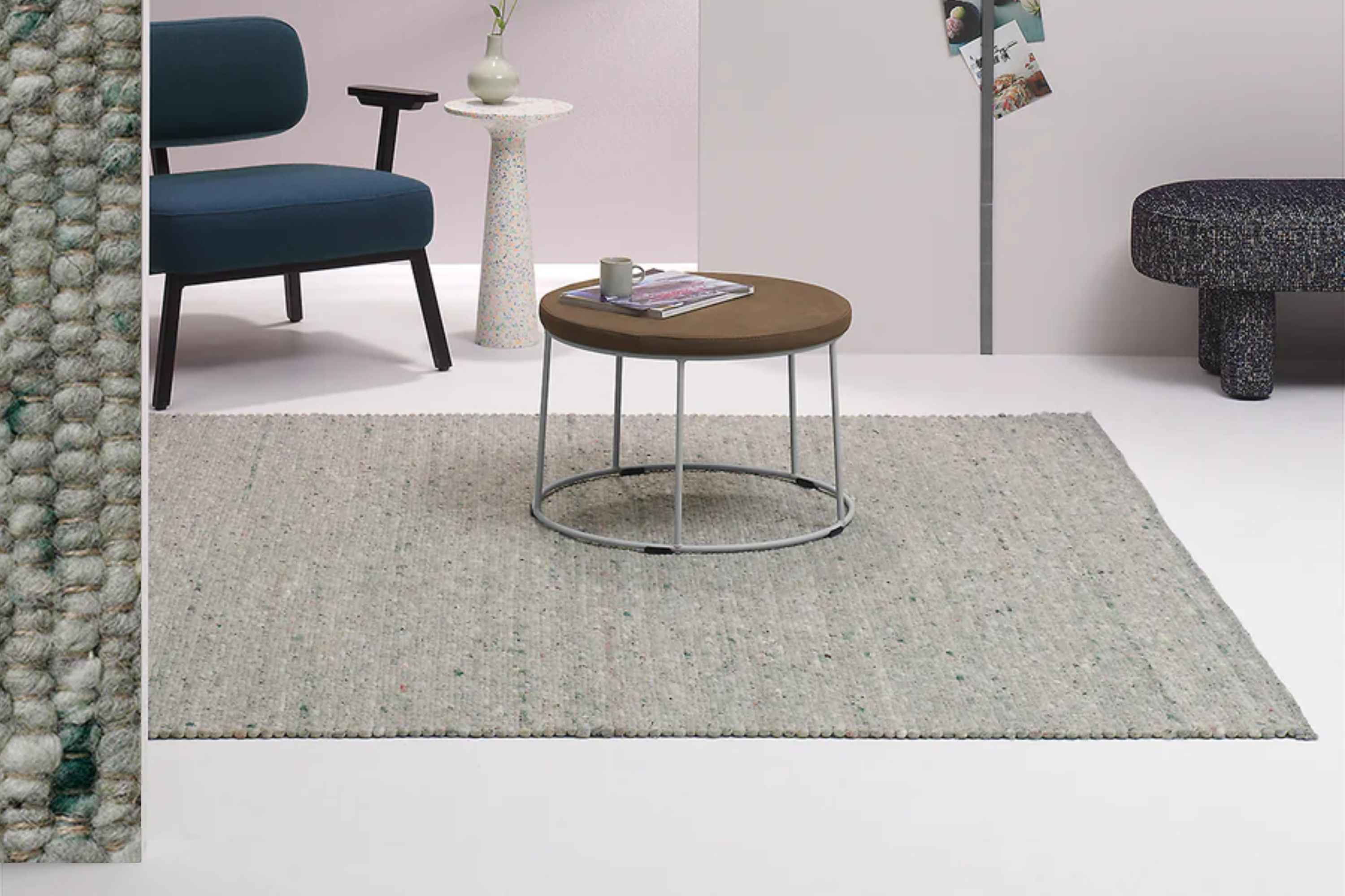 Zone Jade Groen – hoogpolig vloerkleed van 100% wol
