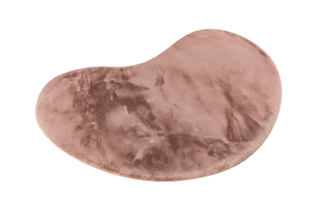 Bovenaanzicht van het vloerkleed uit de Maan collectie in een zachte roze tint