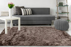 Bruin Softwave vloerkleed in warme, gezellige woonkamer